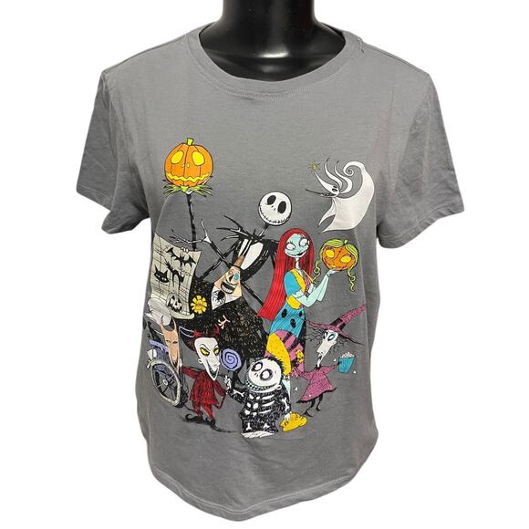 Large Disney The Nightmare Before Christmas Youth Tshirt Gray Tim Burton - Picture 11 of 11